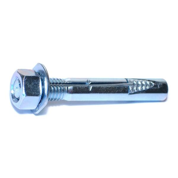 Midwest Fastener Wedge Anchor, 1/2" Dia., 3-1/2" L, Steel Zinc Plated, 50 PK 07547 - main